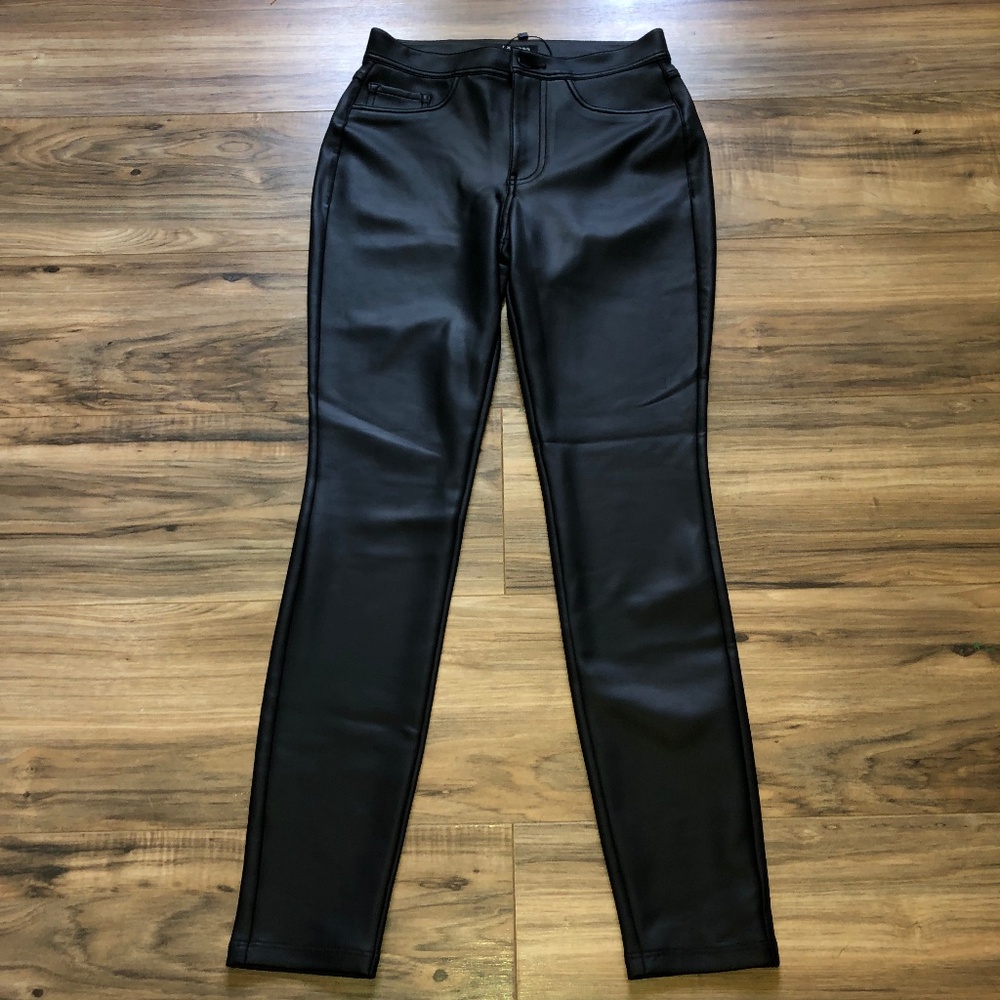Express Black Faux Leather Pants New